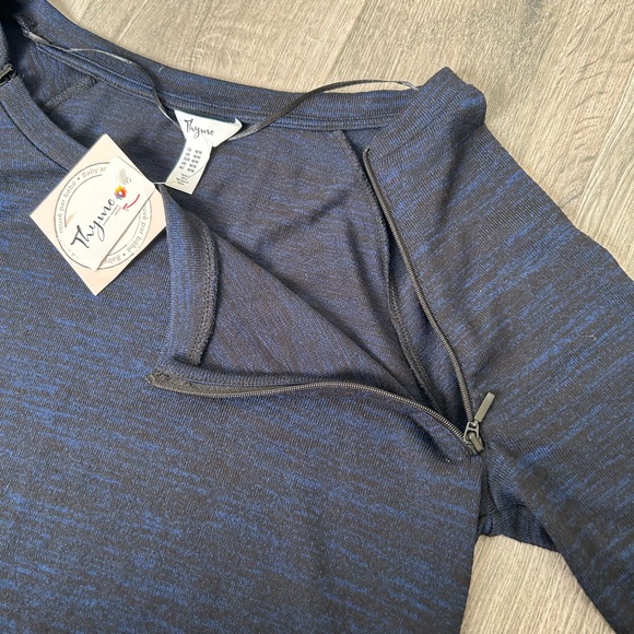 NWT Thyme Maternity Nursing Tunic Top, Navy Blue - Picture 5 of 7